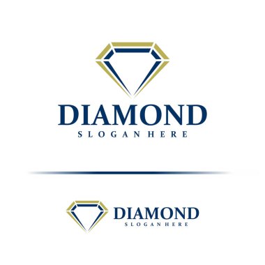 Elmas logosu tasarım vektörü. Elmas Logo Tasarım Şablonu. Yaratıcı Sembol. Simge