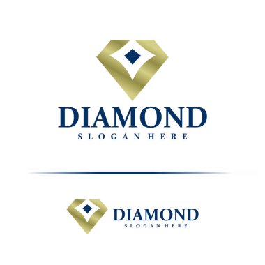 Elmas logosu tasarım vektörü. Elmas Logo Tasarım Şablonu. Yaratıcı Sembol. Simge
