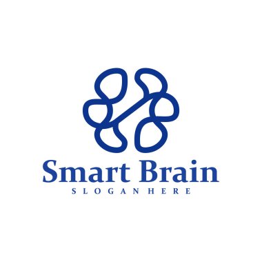 Beyin logosu konsept vektörü. Beyin Bakımı Logosu Tasarım Şablonu. Yaratıcı Sembol. Simge