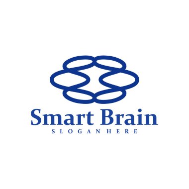 Beyin logosu konsept vektörü. Beyin Bakımı Logosu Tasarım Şablonu. Yaratıcı Sembol. Simge