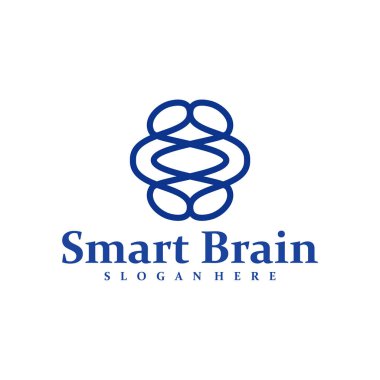 Beyin logosu konsept vektörü. Beyin Bakımı Logosu Tasarım Şablonu. Yaratıcı Sembol. Simge