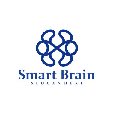 Beyin logosu konsept vektörü. Beyin Bakımı Logosu Tasarım Şablonu. Yaratıcı Sembol. Simge