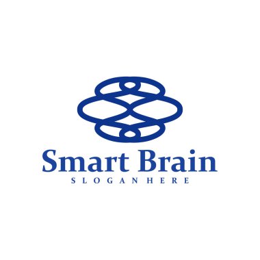 Beyin logosu konsept vektörü. Beyin Bakımı Logosu Tasarım Şablonu. Yaratıcı Sembol. Simge