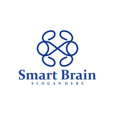 Beyin logosu konsept vektörü. Beyin Bakımı Logosu Tasarım Şablonu. Yaratıcı Sembol. Simge