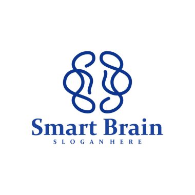 Beyin logosu konsept vektörü. Beyin Bakımı Logosu Tasarım Şablonu. Yaratıcı Sembol. Simge