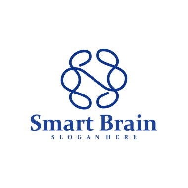 Beyin logosu konsept vektörü. Beyin Bakımı Logosu Tasarım Şablonu. Yaratıcı Sembol. Simge