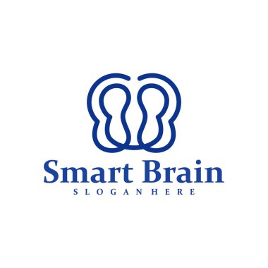 Beyin logosu konsept vektörü. Beyin Bakımı Logosu Tasarım Şablonu. Yaratıcı Sembol. Simge