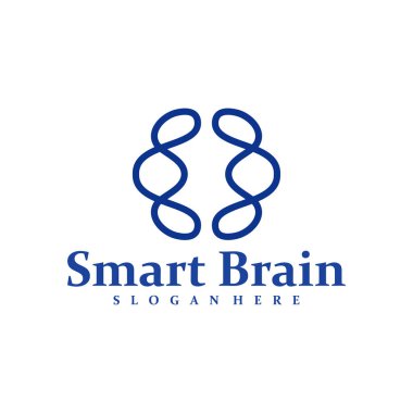 Beyin logosu konsept vektörü. Beyin Bakımı Logosu Tasarım Şablonu. Yaratıcı Sembol. Simge