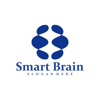 Beyin logosu konsept vektörü. Beyin Bakımı Logosu Tasarım Şablonu. Yaratıcı Sembol. Simge