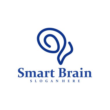 Beyin logosu konsept vektörü. Beyin Bakımı Logosu Tasarım Şablonu. Yaratıcı Sembol. Simge