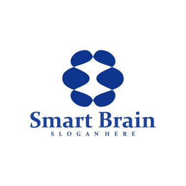 Beyin logosu konsept vektörü. Beyin Bakımı Logosu Tasarım Şablonu. Yaratıcı Sembol. Simge