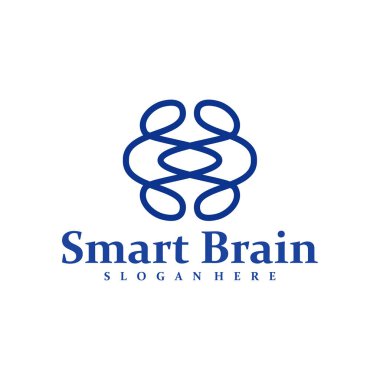 Beyin logosu konsept vektörü. Beyin Bakımı Logosu Tasarım Şablonu. Yaratıcı Sembol. Simge