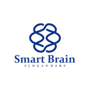 Beyin logosu konsept vektörü. Beyin Bakımı Logosu Tasarım Şablonu. Yaratıcı Sembol. Simge