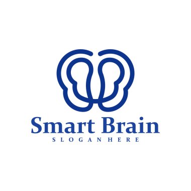 Beyin logosu konsept vektörü. Beyin Bakımı Logosu Tasarım Şablonu. Yaratıcı Sembol. Simge