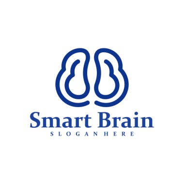 Beyin logosu konsept vektörü. Beyin Bakımı Logosu Tasarım Şablonu. Yaratıcı Sembol. Simge