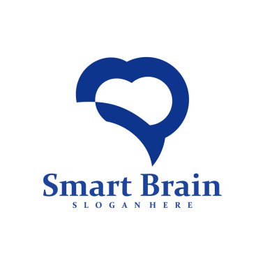 Beyin logosu konsept vektörü. Beyin Bakımı Logosu Tasarım Şablonu. Yaratıcı Sembol. Simge