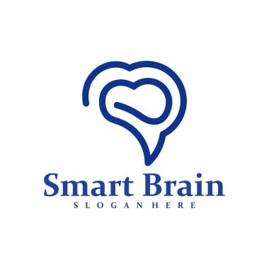 Beyin logosu konsept vektörü. Beyin Bakımı Logosu Tasarım Şablonu. Yaratıcı Sembol. Simge