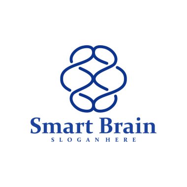 Beyin logosu konsept vektörü. Beyin Bakımı Logosu Tasarım Şablonu. Yaratıcı Sembol. Simge