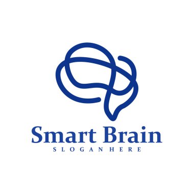 Beyin logosu konsept vektörü. Beyin Bakımı Logosu Tasarım Şablonu. Yaratıcı Sembol. Simge