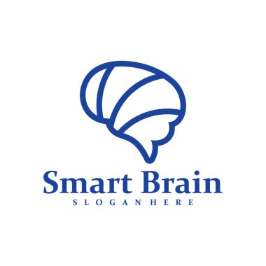 Beyin logosu konsept vektörü. Beyin Bakımı Logosu Tasarım Şablonu. Yaratıcı Sembol. Simge