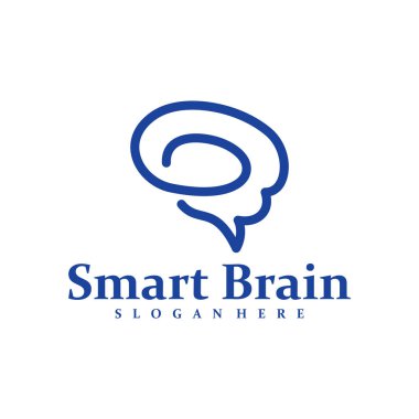 Beyin logosu konsept vektörü. Beyin Bakımı Logosu Tasarım Şablonu. Yaratıcı Sembol. Simge
