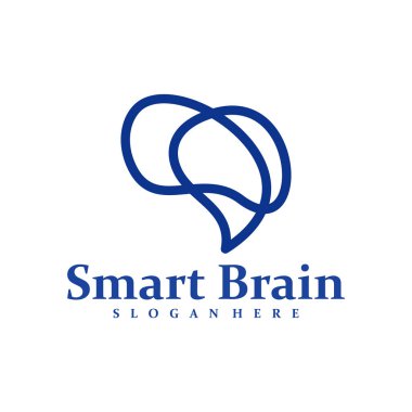 Beyin logosu konsept vektörü. Beyin Bakımı Logosu Tasarım Şablonu. Yaratıcı Sembol. Simge