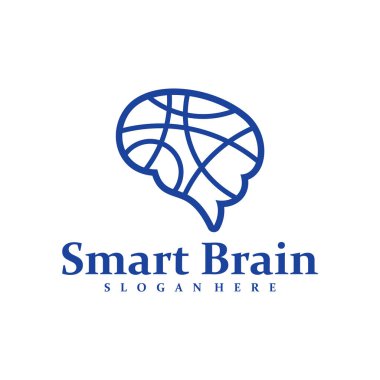 Beyin logosu konsept vektörü. Beyin Bakımı Logosu Tasarım Şablonu. Yaratıcı Sembol. Simge