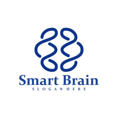 Beyin logosu konsept vektörü. Beyin Bakımı Logosu Tasarım Şablonu. Yaratıcı Sembol. Simge