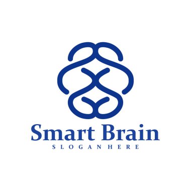 Beyin logosu konsept vektörü. Beyin Bakımı Logosu Tasarım Şablonu. Yaratıcı Sembol. Simge