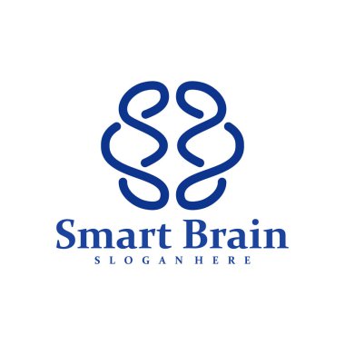 Beyin logosu konsept vektörü. Beyin Bakımı Logosu Tasarım Şablonu. Yaratıcı Sembol. Simge