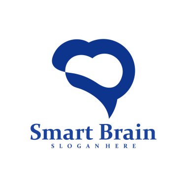 Beyin logosu konsept vektörü. Beyin Bakımı Logosu Tasarım Şablonu. Yaratıcı Sembol. Simge