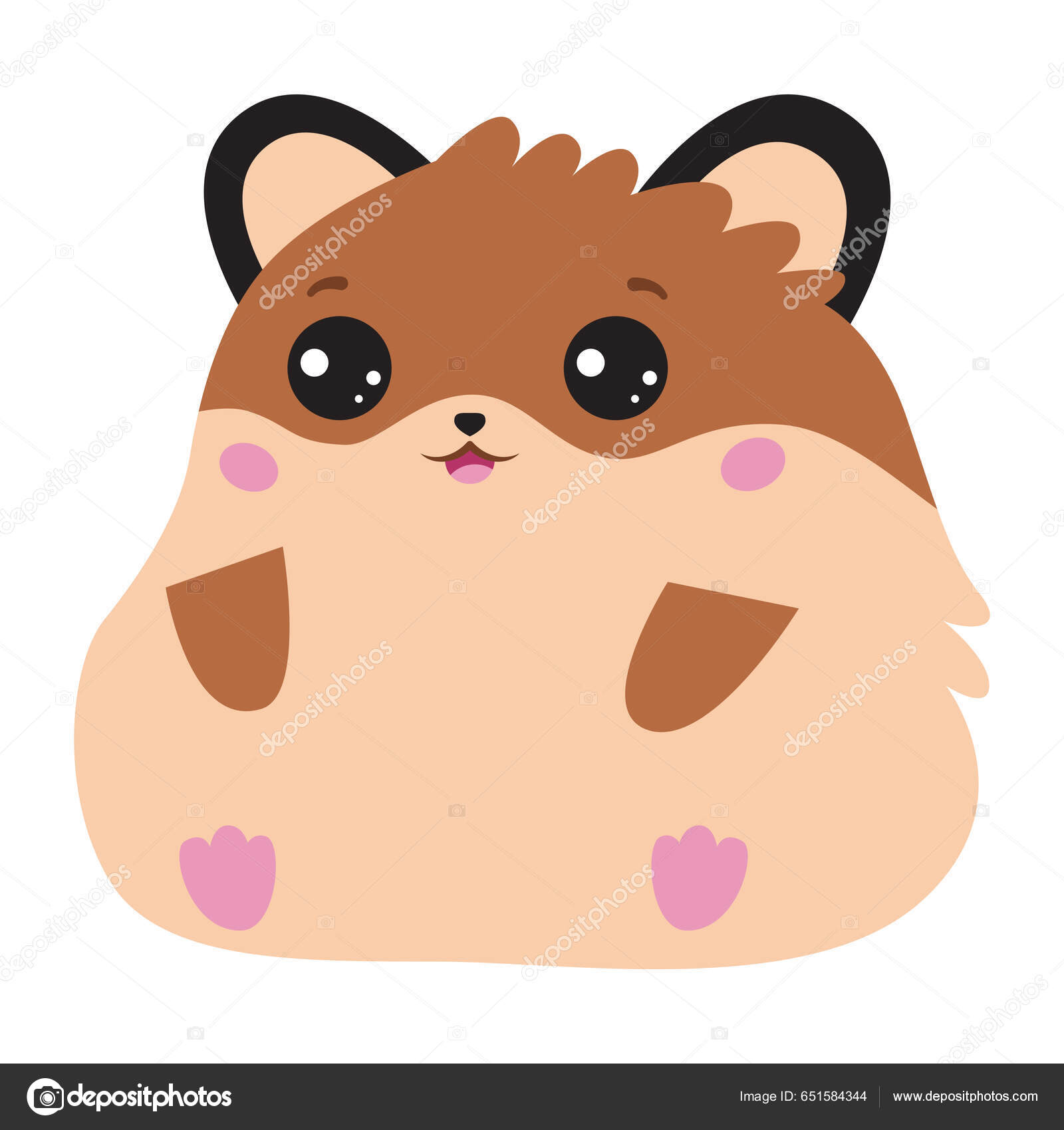 Ilustração de cachorro fofo estilo de desenho vetorial de cachorro kawaii  chibi desenho de cachorro