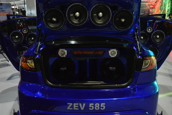 Pasay Nov Mazda 3声音于2021年11月13日在菲律宾帕萨伊马尼拉汽车沙龙 Manila Auto Salon 马尼拉汽车沙龙是菲律宾每年举行的售后服务车展 — 图库照片