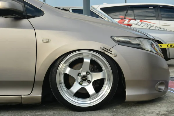 Quezon City Nov Honda City Wheel Element Tricks Car Show — Stock Photo, Image