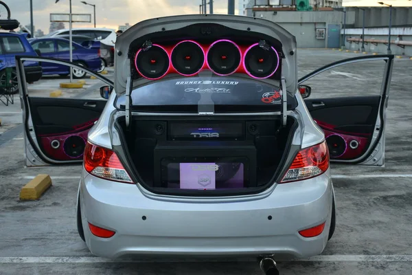 Quezon City Nov Element Tricks Araba Fuarında Hyundai Elantra Kasım — Stok fotoğraf