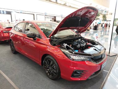 Pasay, PH - 12 Aralık - Honda City, 12 Aralık 2021, Pasay, Filipinler. Honda, Japonya 'nın önde gelen araba üreticilerinden biridir..