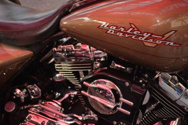 MANILA, PH-23 - Harley Davidson 23 Aralık 2021 'de Manila, Filipinler' de Bike 2 motorsiklet şovunda. Motosiklet 2, Filipinler 'de yapılan bir motosiklet fuarıdır.. 