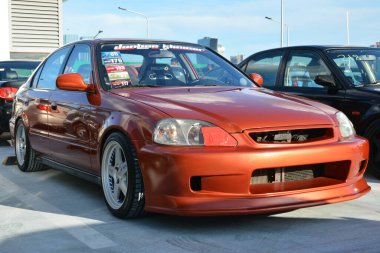 SAN JUAN, PH - 8 Mayıs - Honda Vatandaşı 8 Mayıs 2022 tarihinde San Juan, Filipinler 'de buluştu. Doğu Yakası Kolektifi, Filipinler 'de her ay düzenlenen bir otomobil fuarıdır..