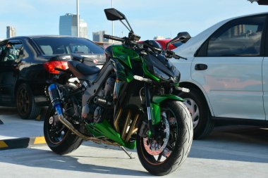 SAN JUAN, PH - 8 Mayıs - Kawasaki z1000 motosiklet 8 Mayıs 2022 tarihinde San Juan, Filipinler 'de Doğu Yakası Kolektif araba buluşması. Doğu Yakası Kolektifi, Filipinler 'de her ay düzenlenen bir otomobil fuarıdır..