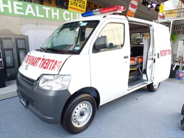 QUEZON CITY, PH -  JULY 15 - Toyota LiteAce as emergency response van on July 15, 2022 in Quezon City, Philippines. LiteAce is a line of light commercial and derivative passenger vans produced by Toyota.