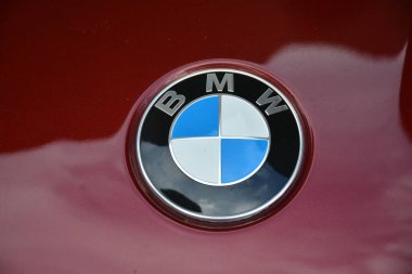 QUEZON CITY, PH - JUNE 18 - Bmw car emblem at sportsline magazine car show on June 18, 2022 in Quezon City, Philippines. Sportsline is a annual car show held in Philippines.