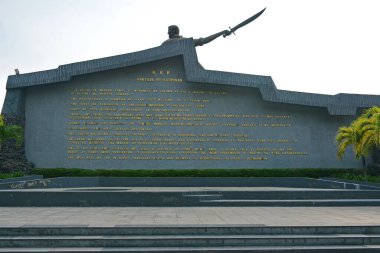 MANILA, PH - JUNE 16 - Kartilya ng Katipunan shrine on June 16, 2022 in Manila, Philippines. Kartilya ng Katipunan served as the guidebook for new members of the Katipunan organization.