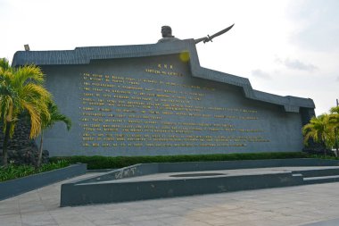 MANILA, PH - JUNE 16 - Kartilya ng Katipunan shrine on June 16, 2022 in Manila, Philippines. Kartilya ng Katipunan served as the guidebook for new members of the Katipunan organization.