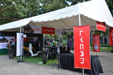 PASAY, PH - NOV 27 - Lycan booth display at Freedom ride festival motorshow on November 27, 2022 in Pasay, Philippines. Freedom ride festival is a annual motorshow held in Philippines.