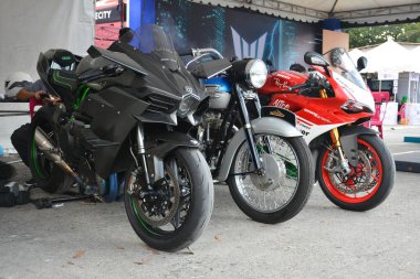 PASAY, PH - NOV 27 - Kawasaki motorcycle at Freedom ride festival motorshow on November 27, 2022 in Pasay, Philippines. Freedom ride festival is a annual motorshow held in Philippines.