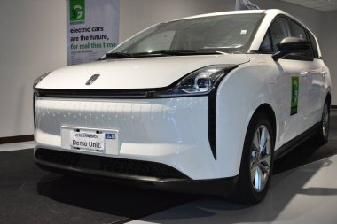 PASAY, PH - JULY 9 - Bestune E05 electric mpv at Manila commercial vehicle show on July 9, 2022 in Pasay, Philippines. Manila commercial vehicle show is a annual truck and bus show event held in Philippines.