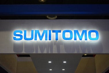 PASAY, PH - NOV 5 - Sumitomo signage at Philconstruct on November 5, 2022 in Pasay, Philippines. Philconstruct is a annual construction show in Philippines.