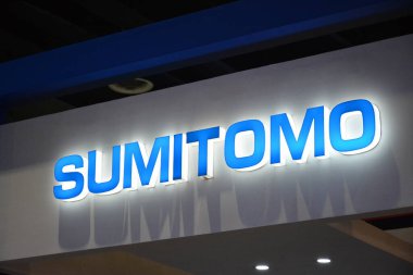PASAY, PH - NOV 5 - Sumitomo signage at Philconstruct on November 5, 2022 in Pasay, Philippines. Philconstruct is a annual construction show in Philippines.