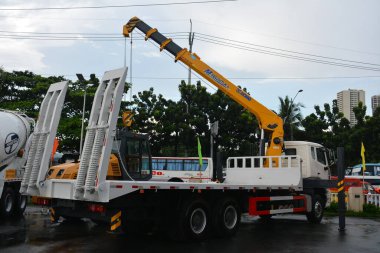 PASAY, PH - NOV 5 - Howo truck at Philconstruct on November 5, 2022 in Pasay, Philippines. Philconstruct is a annual construction show in Philippines.