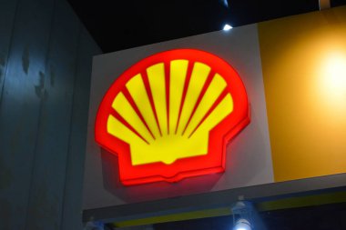 PASAY, PH - OCT 22 - Shell signage logo at Transport and Logistics show on October 22, 2022 in Pasay, Philippines. Transport and Logistics is a annual bus and truck show in Philippines